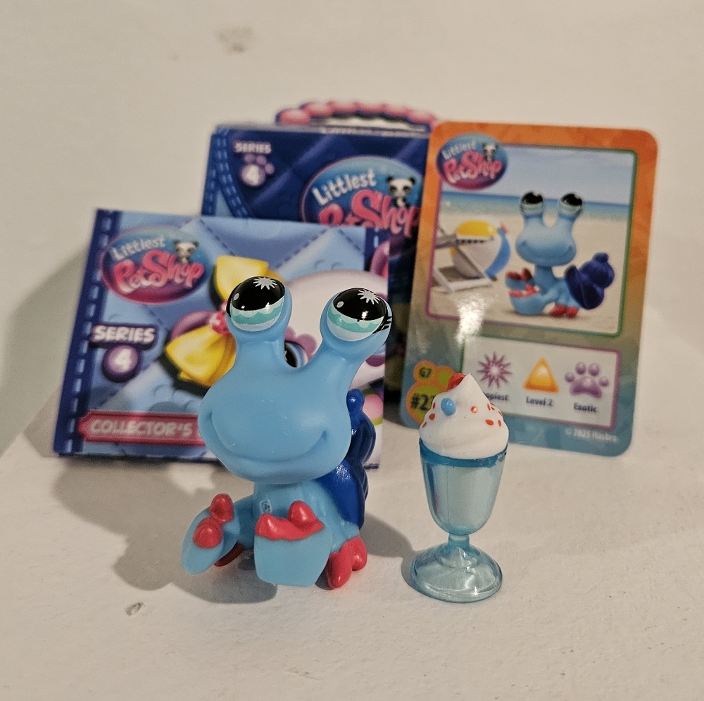 Littlest Pet Shop LPS #235 BLUE HERMIT CRAB SET G7 Series 4